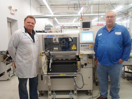 Brian Benda, Corporate Director of Operations, and Garry Deacon, Process Engineer, at NRI Electronics Inc.